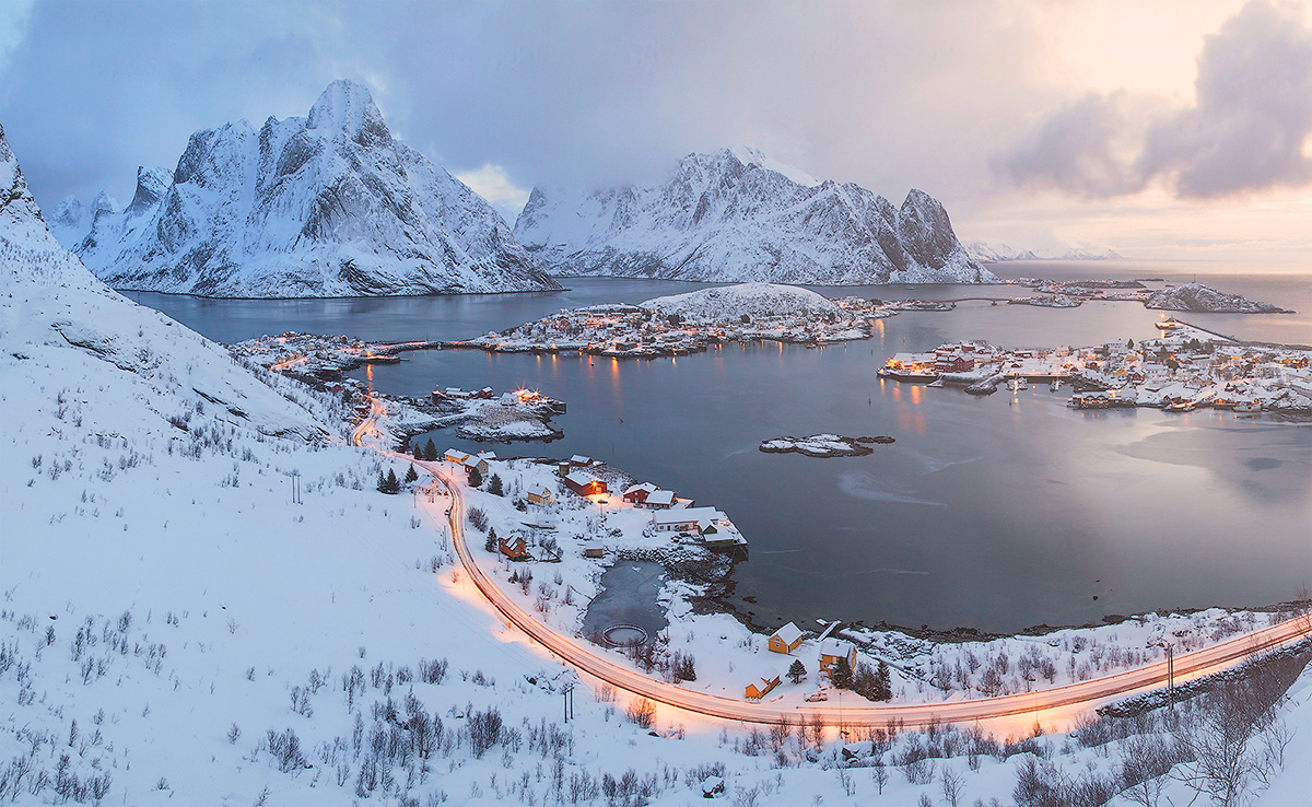Норвегия Рейне зимой