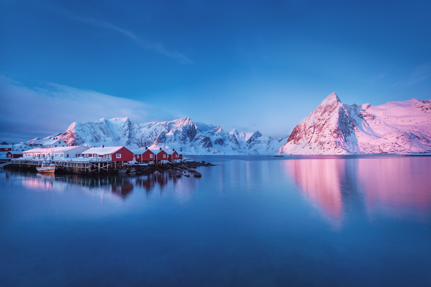Лофотенские острова Норвегия зима днём