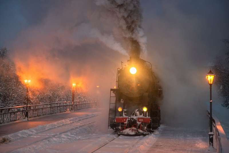 Рускеала паровоз