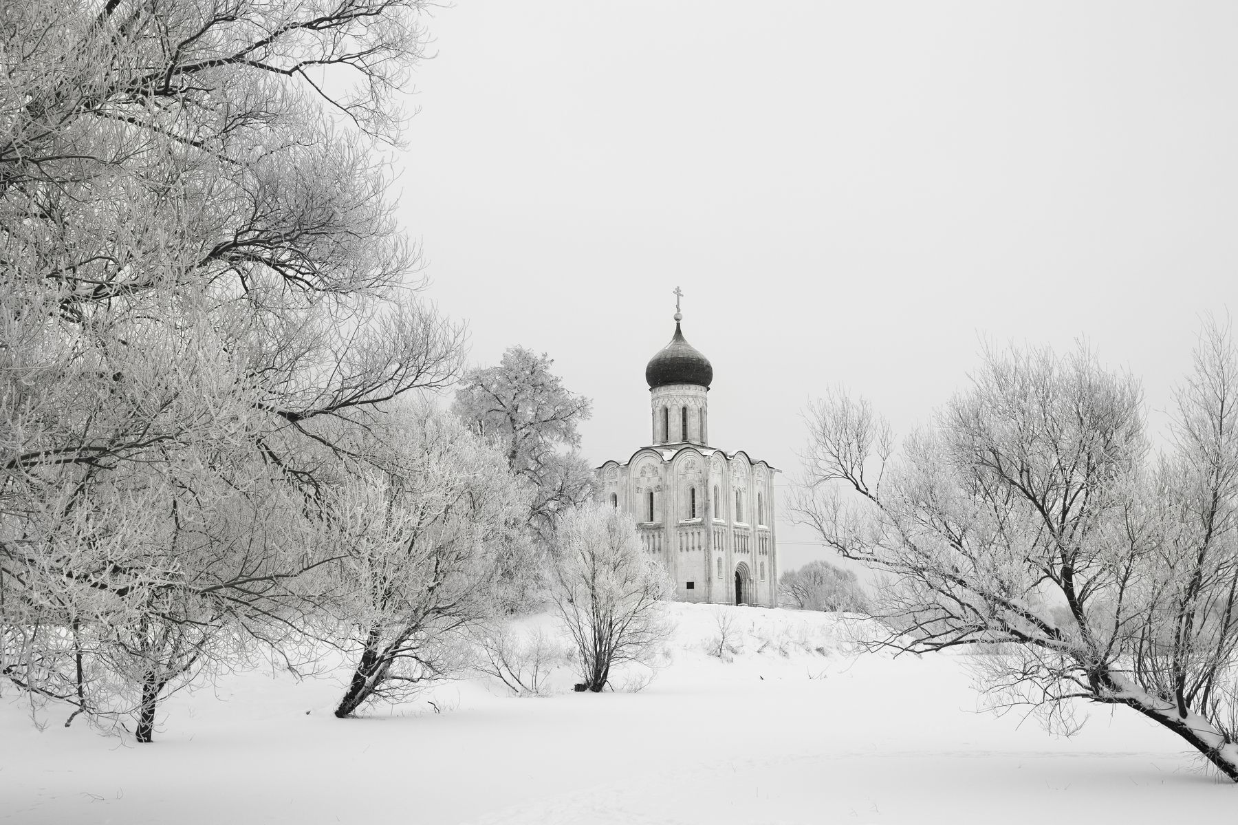Церковь Покрова на Нерли зима