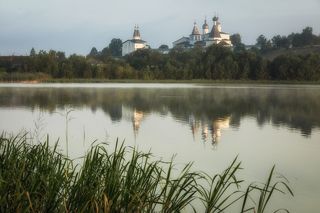 Вид на Ферапонтово Белозерский монастырь с оз.Спасское...утро было так себе..но хоть побывал)