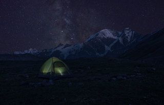 Ночной вид с южного приэльбрусья