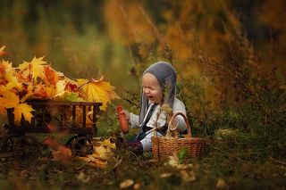 Зайка и осень