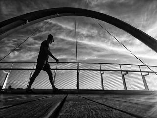 Passing under the arch