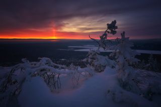 Первый рассвет в новом году. Хребет Зюраткуль 1.01.2023