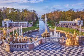 Петродворец, каскад фонтанов, фото 1