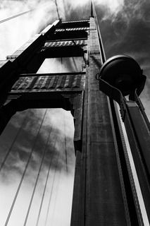 Golden Gate Bridge - Pillar1 B&W