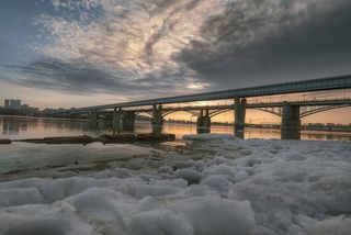 Новосибирск Михайловская набережная мост
