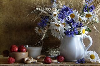 С клубникой и баранками