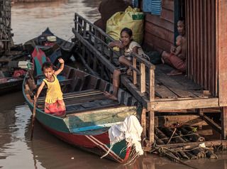 Камбоджа, рыбацкая деревня