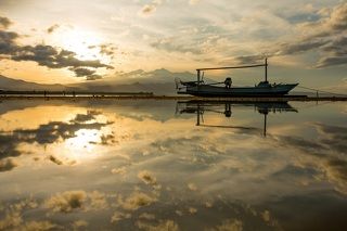 Рассвет на островах Гили в Индонезии