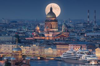Saint Isaac\'s Cathedral or Isaakievskiy Sobor in Saint Petersburg, Russia is the largest Russian Orthodox cathedral (sobor) in the city. It is dedicated to Saint Isaac of Dalmatia, a patron saint of Peter the Great, who had been born on the feast day of that saint.