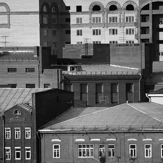 Плотная городская застройка в историческом центре Красноярска