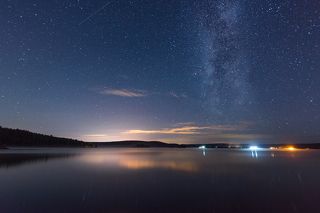 Ночь на озере Таватуй, Средний Урал, Россия, август 2015