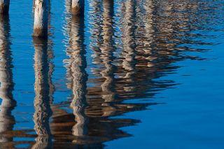 01 Первое, чем поразило меня солёное Крымское озеро Сасык-Сиваш – были графичные отражения вроде бы нехитрых деревянных столбов…