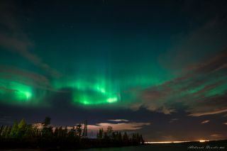 Северное сияние у Финского залива в Лен.обл.