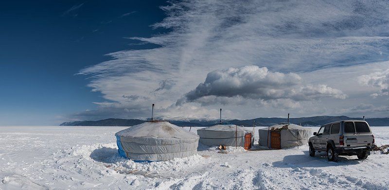 бурятия, байкал, зима Зимняя рыбалка на Байкалеphoto preview