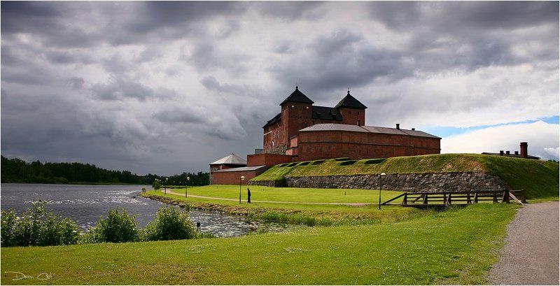 финляндия, крепость, камни, озеро, мост, Хямеэнлиннаphoto preview