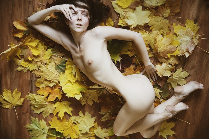 осень, осенние листья, женщина в листьях, katrine neoromantika Осень Селфи (Selfie)photo preview
