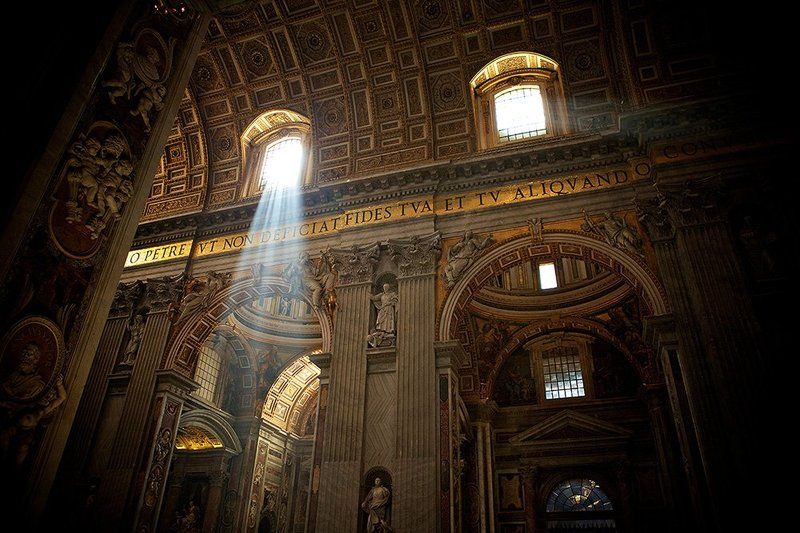 Cathedral, Golden, Italy, Light, Peter, Rome, St, Vatican, Window St. Peter\'s Cathedralphoto preview