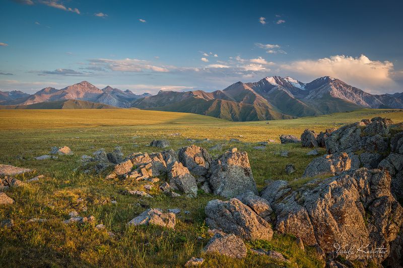 казахстан, горы тянь-шань, хребет кунгей алатау, плато табан-карагай, август 2014 северные склоны... южных горphoto preview