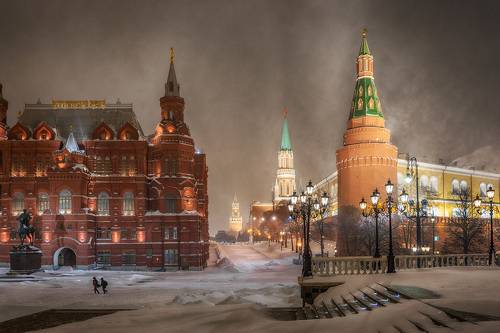 Москва, снегопад