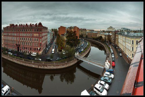 ... про Львиный мостик, дождь, изгиб канала Грибоедова...