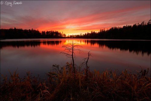 Закат на озере Моховое