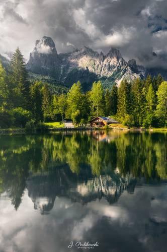 Mirror in Dolomites