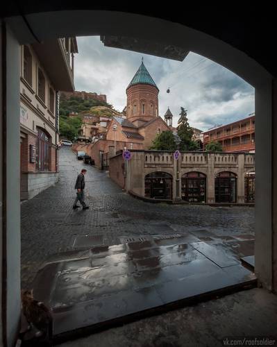 Summer rain in Tbilisi