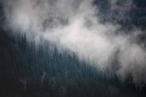 Низкая облачность в горах Таганая