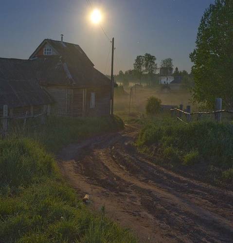Ночь в заброшенной деревне