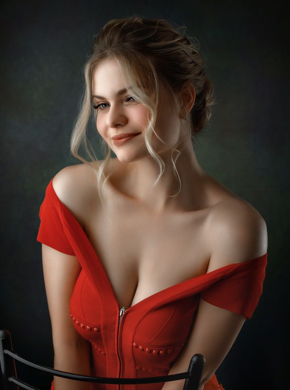 The girl in red