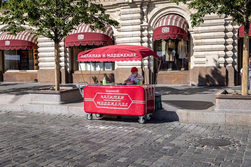 Ларек мороженого на Красной площади