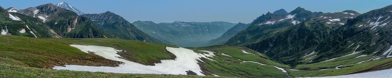 Панорама вулканов и сопок Камчатки