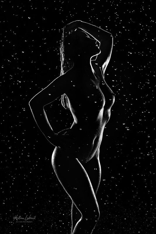 nude, girl, woman, model, rain, silhouette, night, raindrops, dark, body, nudes, nuded art, water nude silhouette in the night rainphoto preview