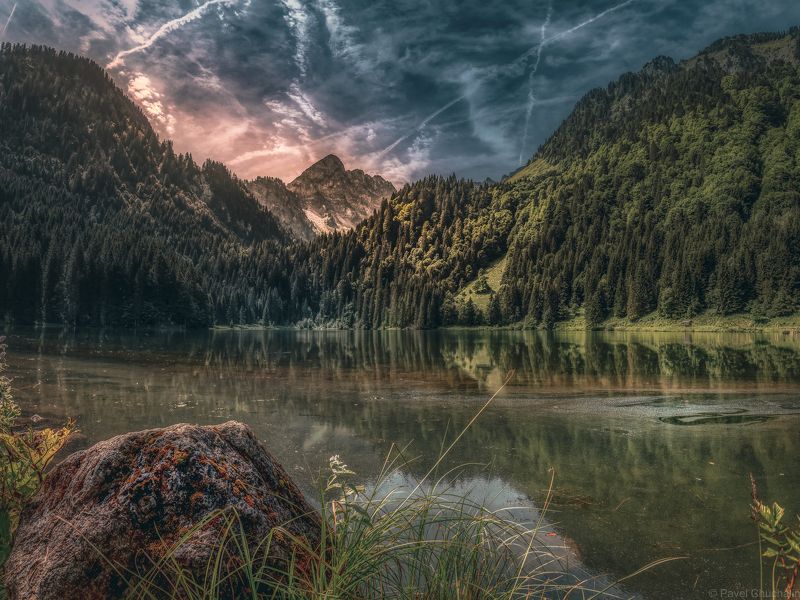 Пейзаж, горы, озеро Озеро в горахphoto preview