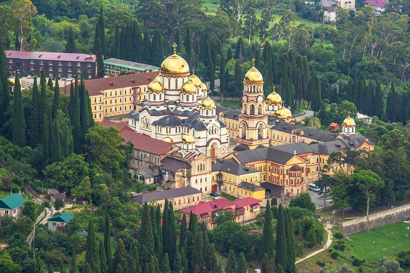 новыйафон, абхазия, монастырь, море, горы, высота Ново-Афонский Симоно-Кананитский монастырь (Абхазия)photo preview