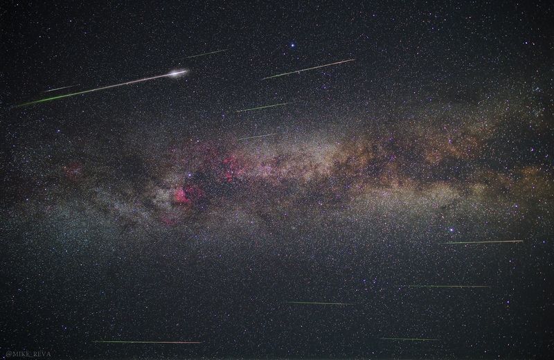 ночь звезды ночной пейзаж астрофотография Персеиды 2021photo preview