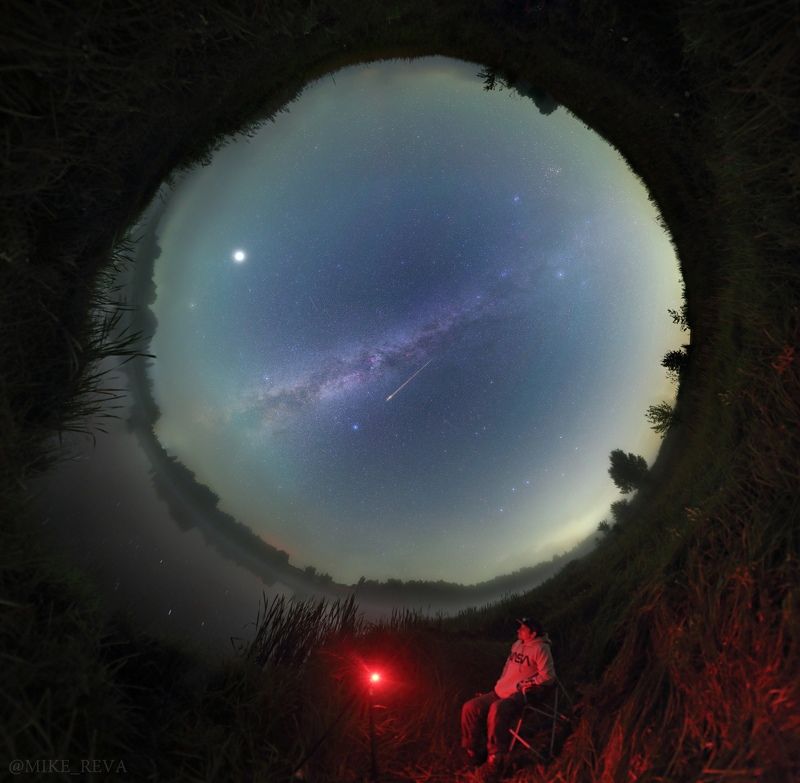 ночь ночной пейзаж астрофотография звезды созвездия В ожидании метеоровphoto preview