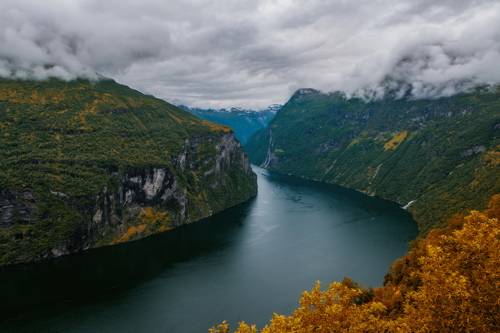 Dramatic state of the Geiranger Fjord