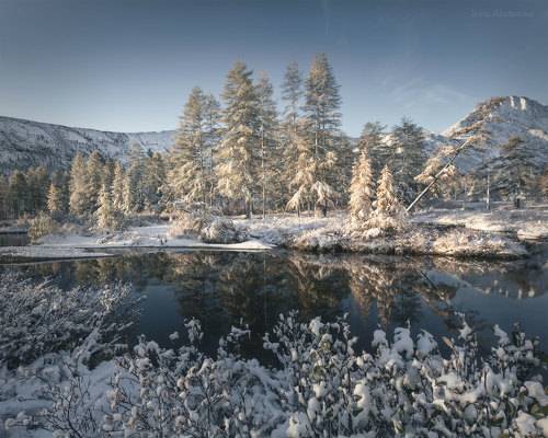 Первый снег на озере Невидимка