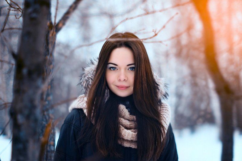 2stripe, Девушка, Зима, Лес, Портрет, Россия Анастасияphoto preview