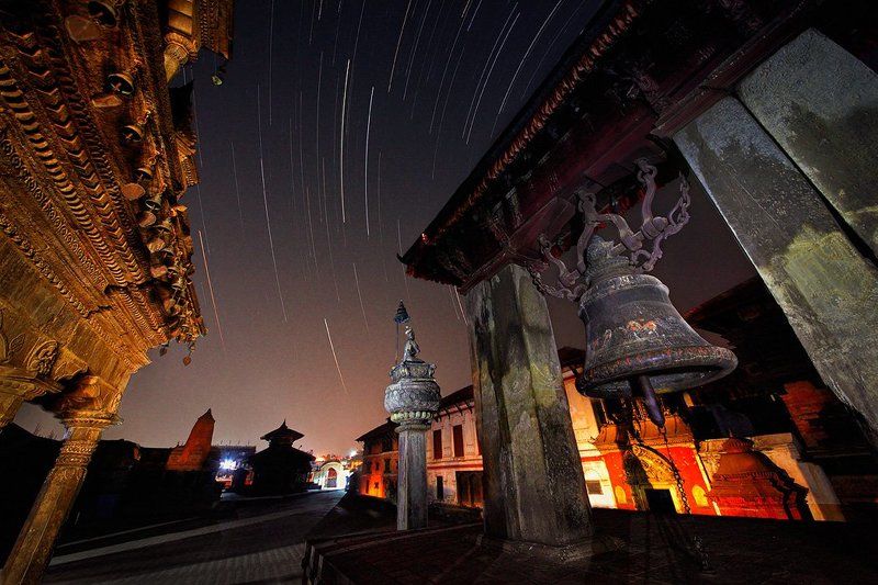архитектура, бхактапур, звезды, индуизм, непал, ночь, храм Звездная ночь в Бхактапуре. Непалphoto preview