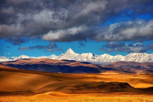 Гималаи и песчаные дюны Тибета