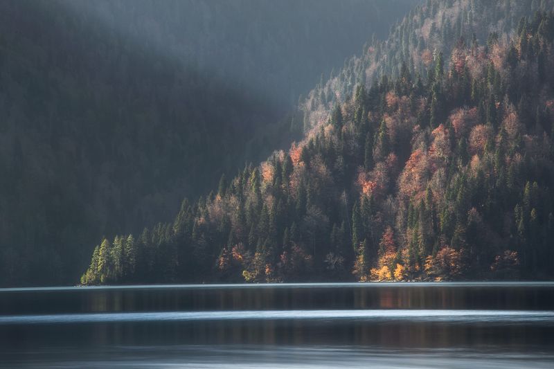 рица, абхазия, осень, озеро, горы, свет Осень на Рицеphoto preview