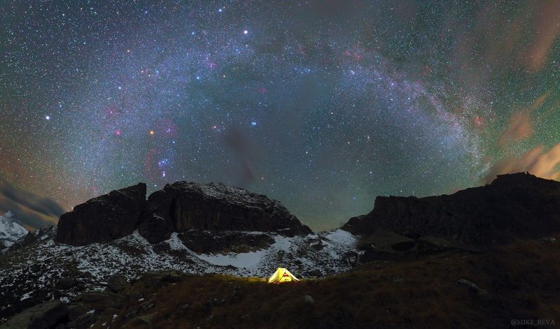 ночь кавказ ночной пейзаж астрофотография звезды созвездия Осень в горахphoto preview