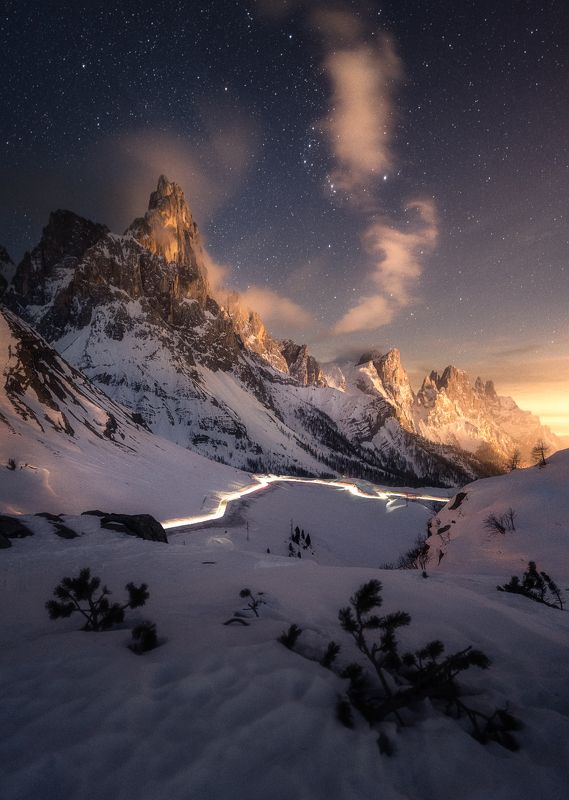 Night at Rolle Pass