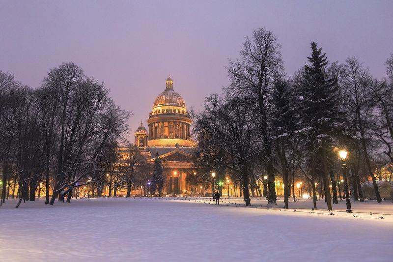 пейзаж, город, архитектура, зима, утро Зимнее утро в Александровском садуphoto preview