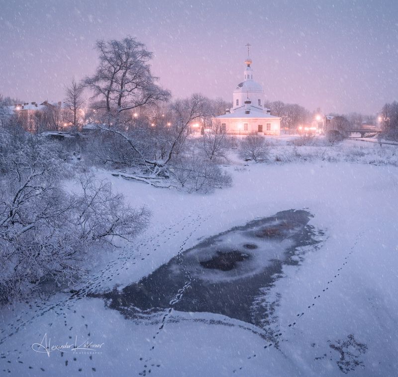 вязьма,зима,пейзаж,вечер,закат Декабрьское..photo preview